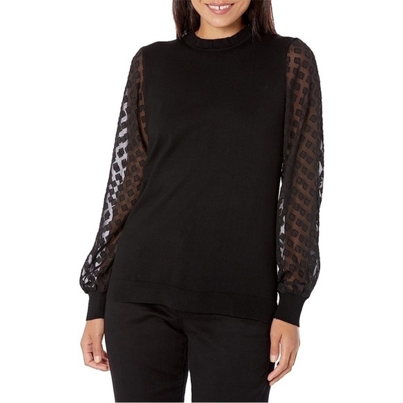 Adrianna Papell Sweaters - Adrianna papell clip sweater blouse black